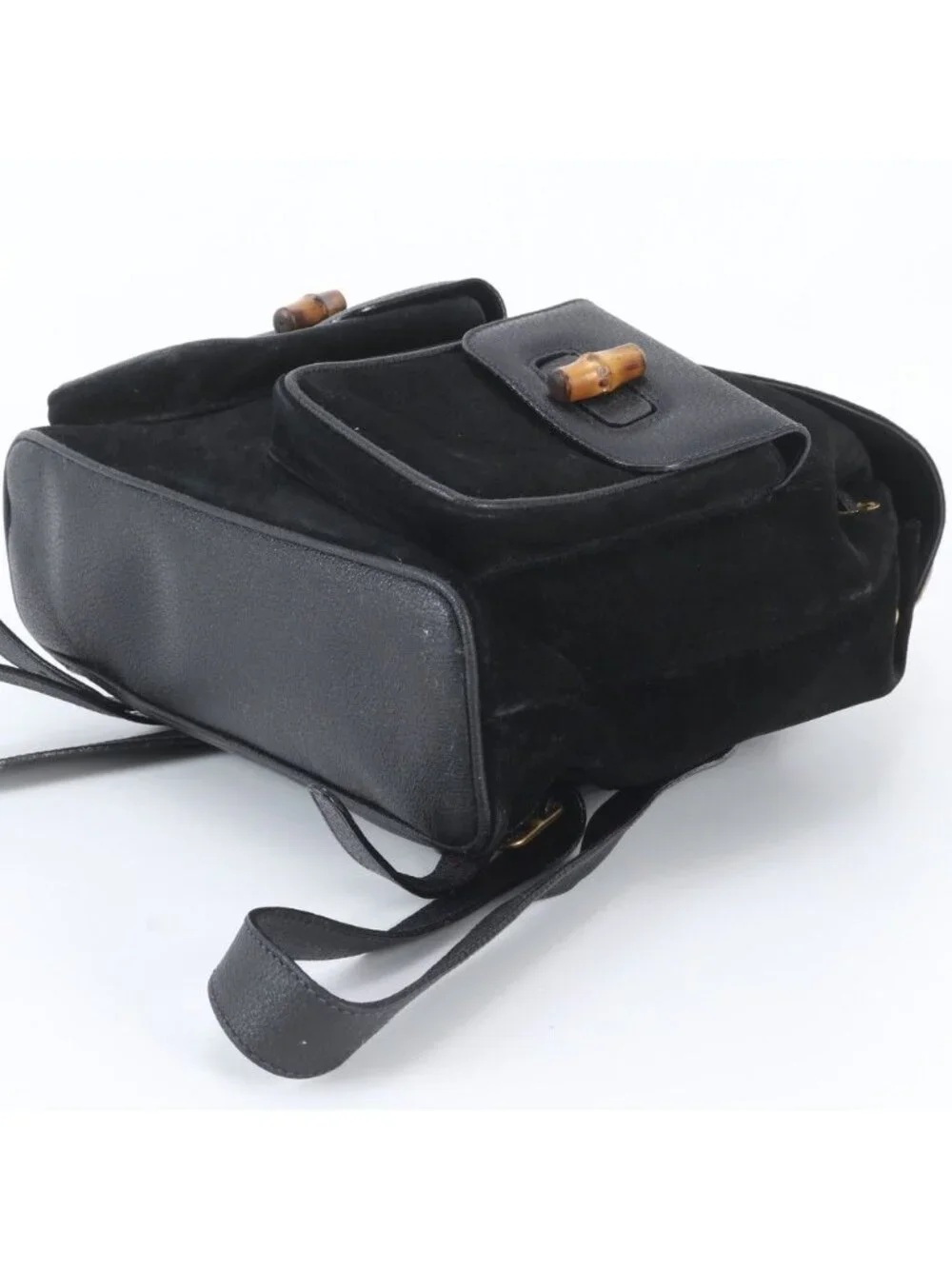 Gucci Vintage Bamboo Leather Backpack Shoulder Bag
